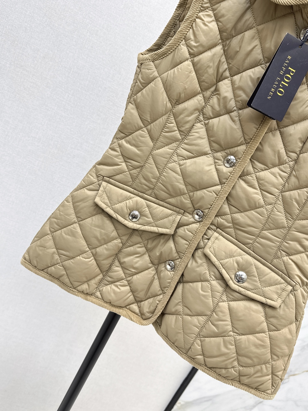 Ralph Lauren Women's Quilted Vest with Embroidered Pony Logo, Corduroy Trim 8 cmp i1757945544091 2190 0 6