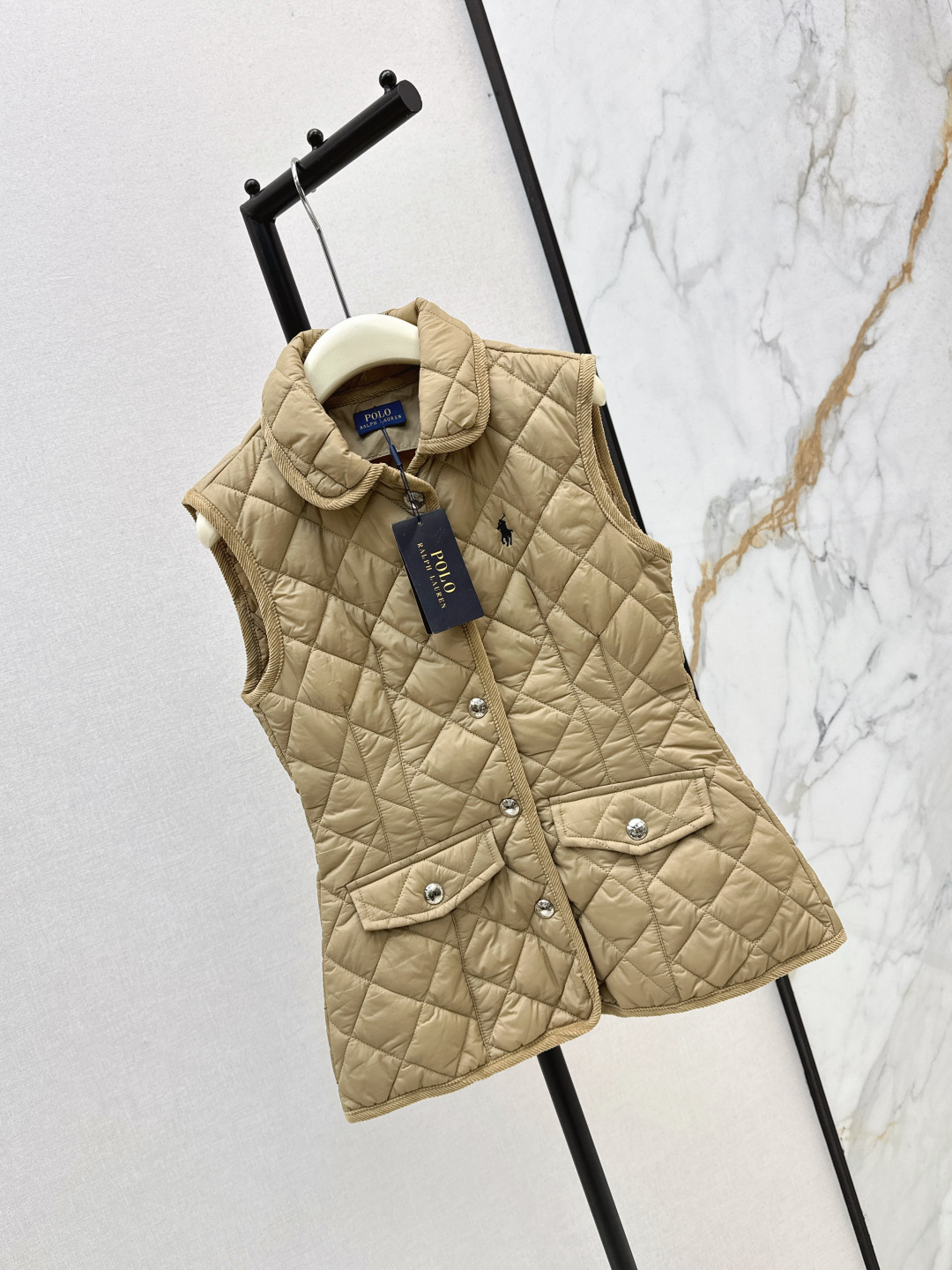 Ralph Lauren Women's Quilted Vest with Embroidered Pony Logo, Corduroy Trim 3 cmp i1757945544091 8259 0 1