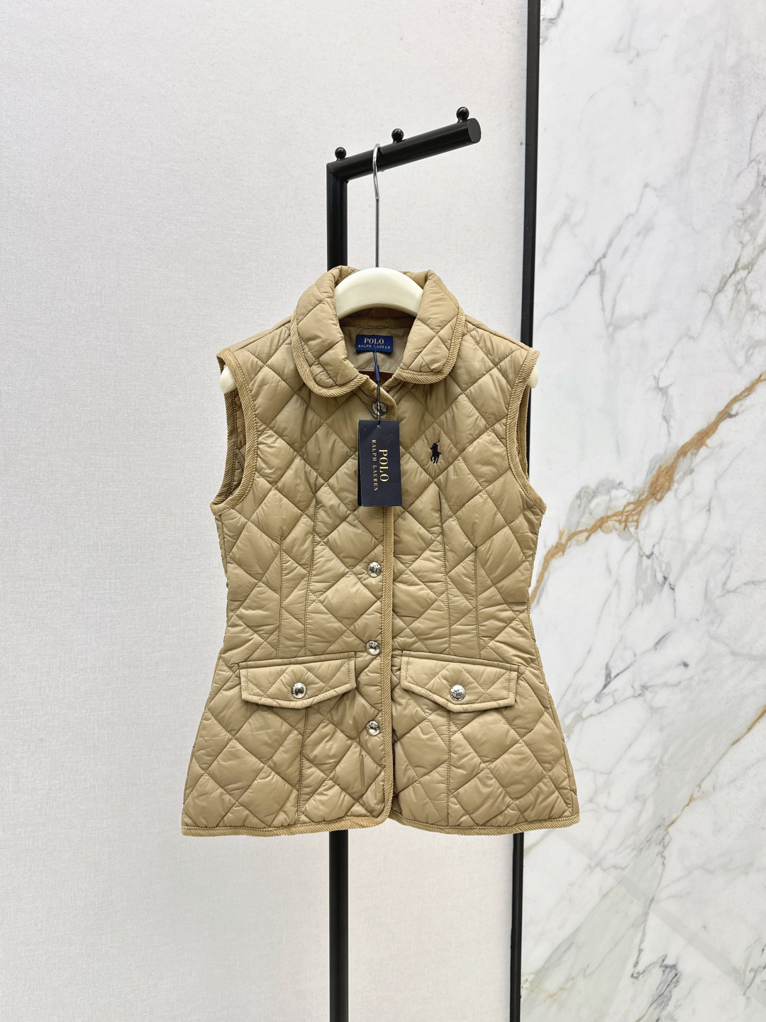 Ralph Lauren Women's Quilted Vest with Embroidered Pony Logo, Corduroy Trim 2 cmp i1757945549756 9894 0 0