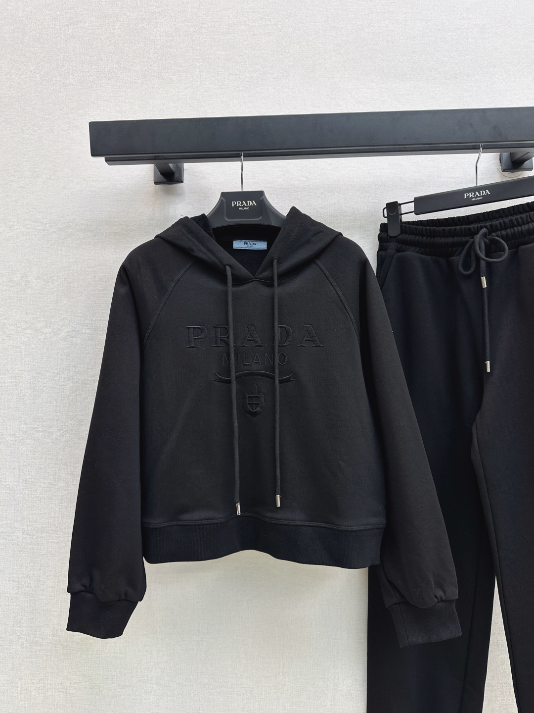 Prada Women's Black Hoodie and Joggers Set - Casual Loungewear Outfit 3 cmp i1758020750140 9264 0 1