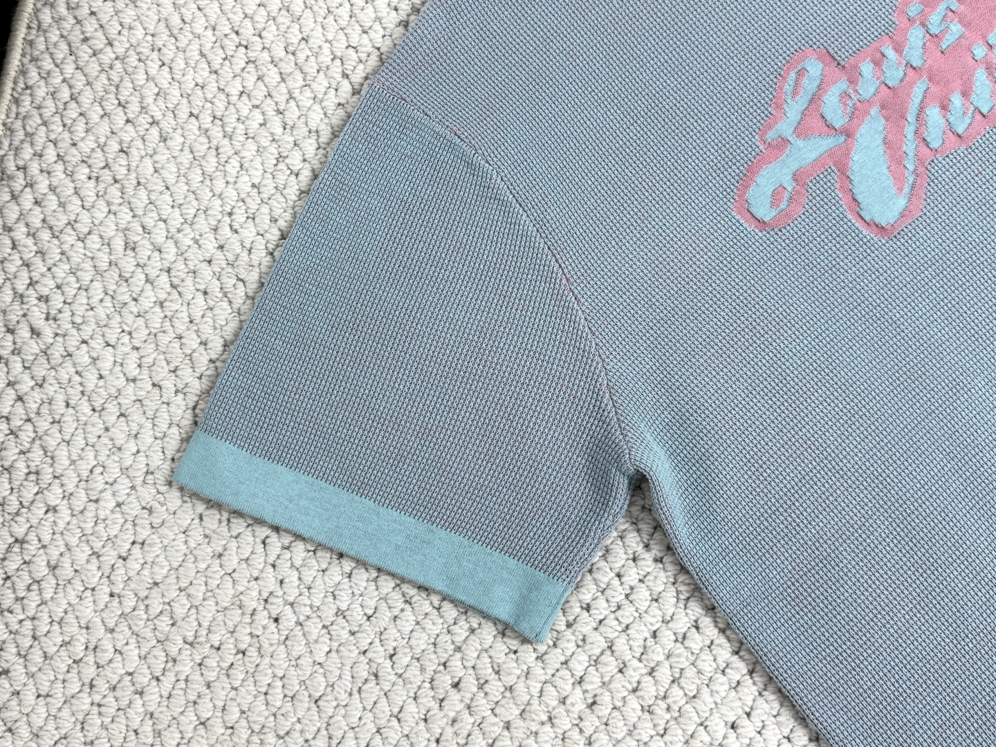 Louis Vuitton Jersey T-Shirt | Dolphin Logo, Blue/Pink Trim, Casual Style 6 cmp i1750930283732 8592 0 4