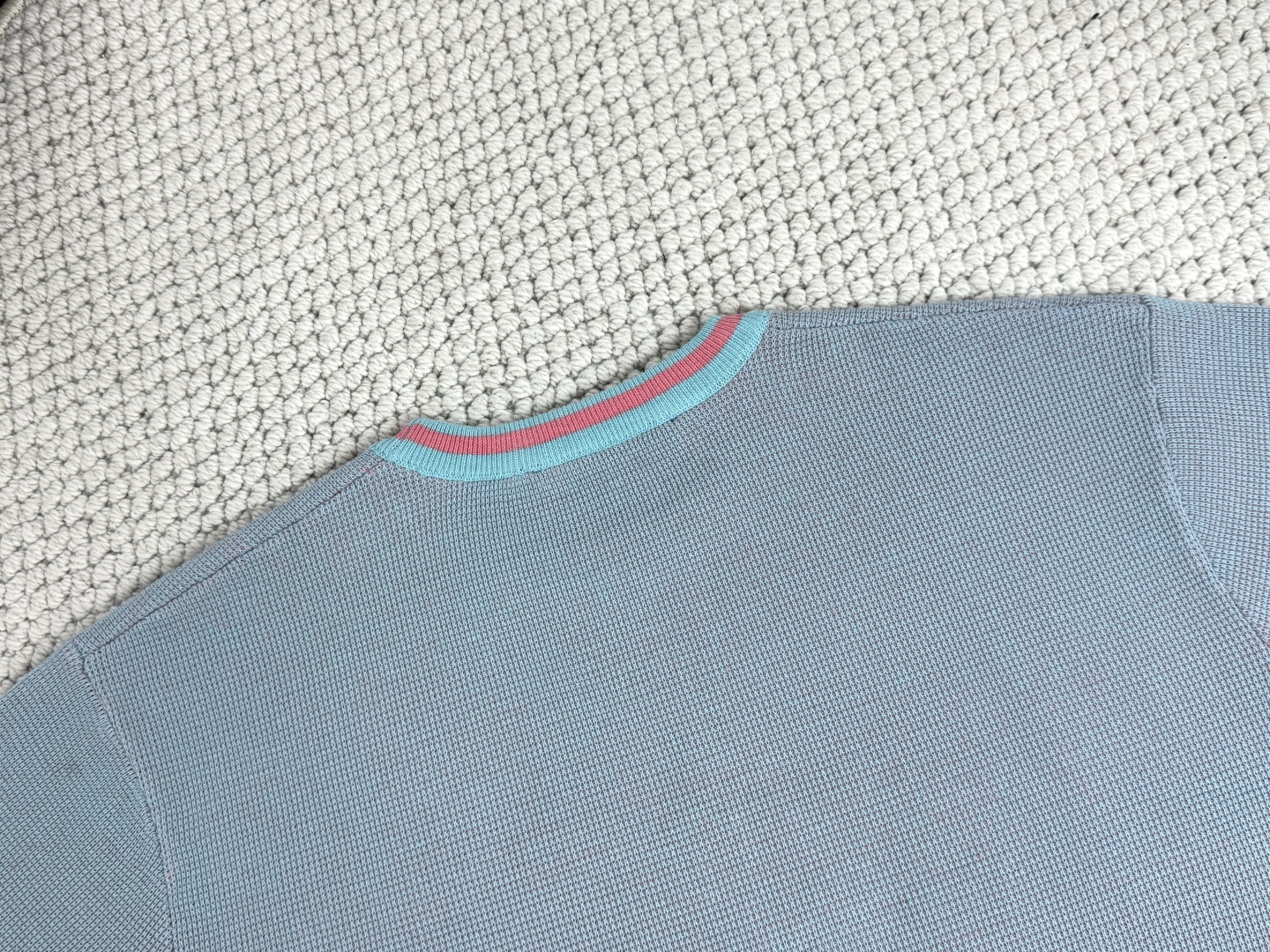 Louis Vuitton Jersey T-Shirt | Dolphin Logo, Blue/Pink Trim, Casual Style 7 cmp i1750930287769 597 0 7