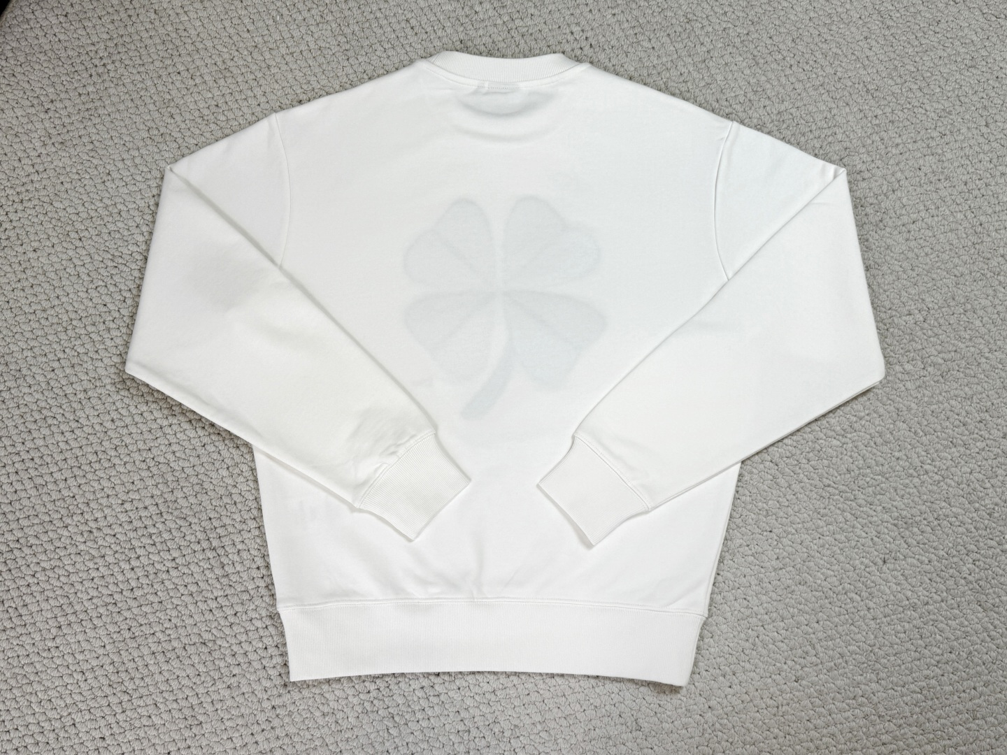 迪奥/CD / Clover图案棉质卫衣面料 ：26支双纱面+10支纱毛圈底复合结构 / 380G罗纹：