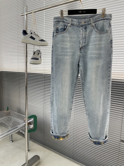 Dior 24FW Blue Cotton Denim Jeans With Diorio Couture Embroidery 1 Dior 24FW Blue Cotton Denim Jeans With Diorio Couture Embroidery