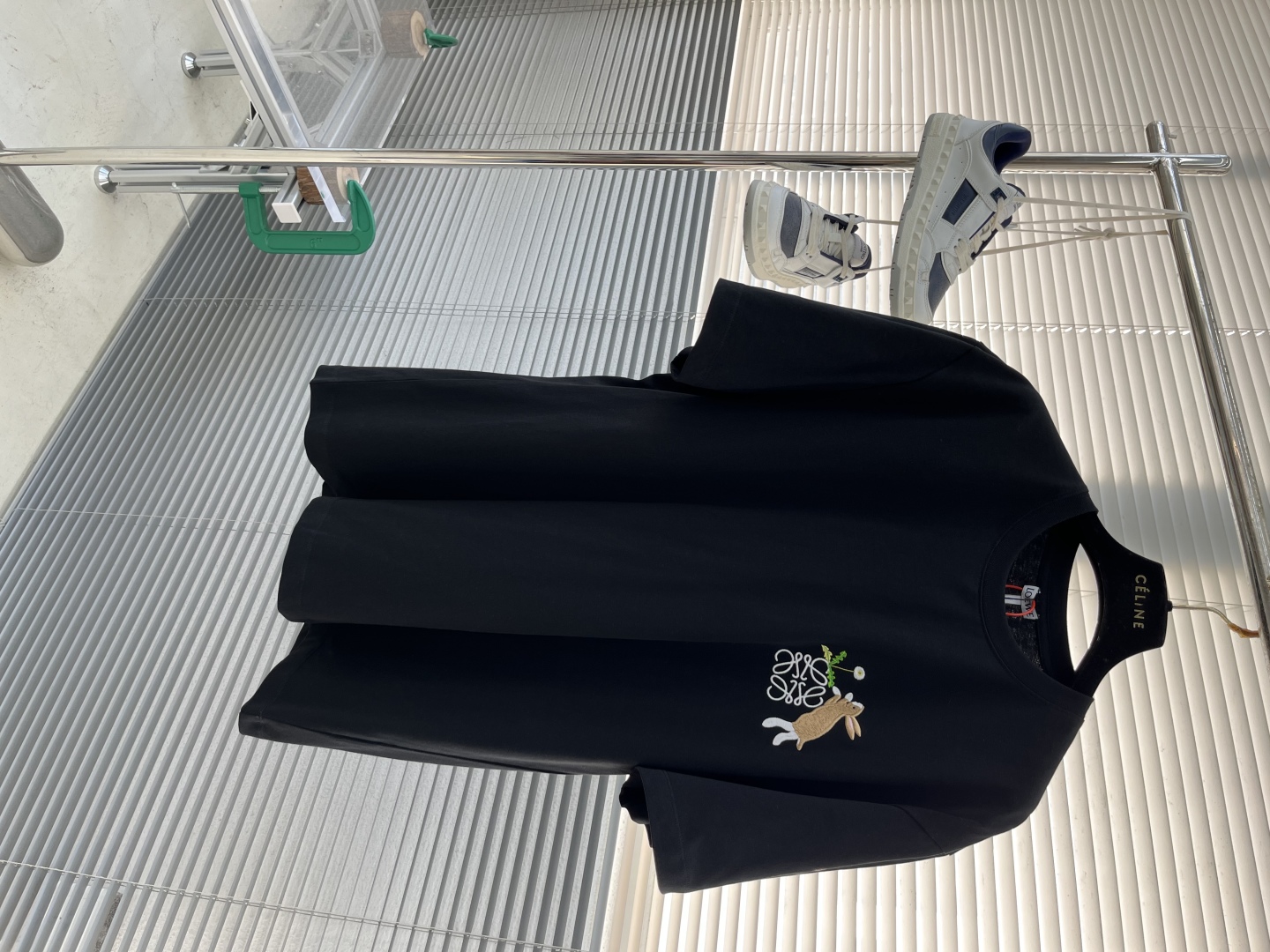 Loewe x Suna Fujita Embroidered Short Sleeve Custom Grey Satin Cotton T-Shirt 1 cmp i1735822672577 9438 0 5
