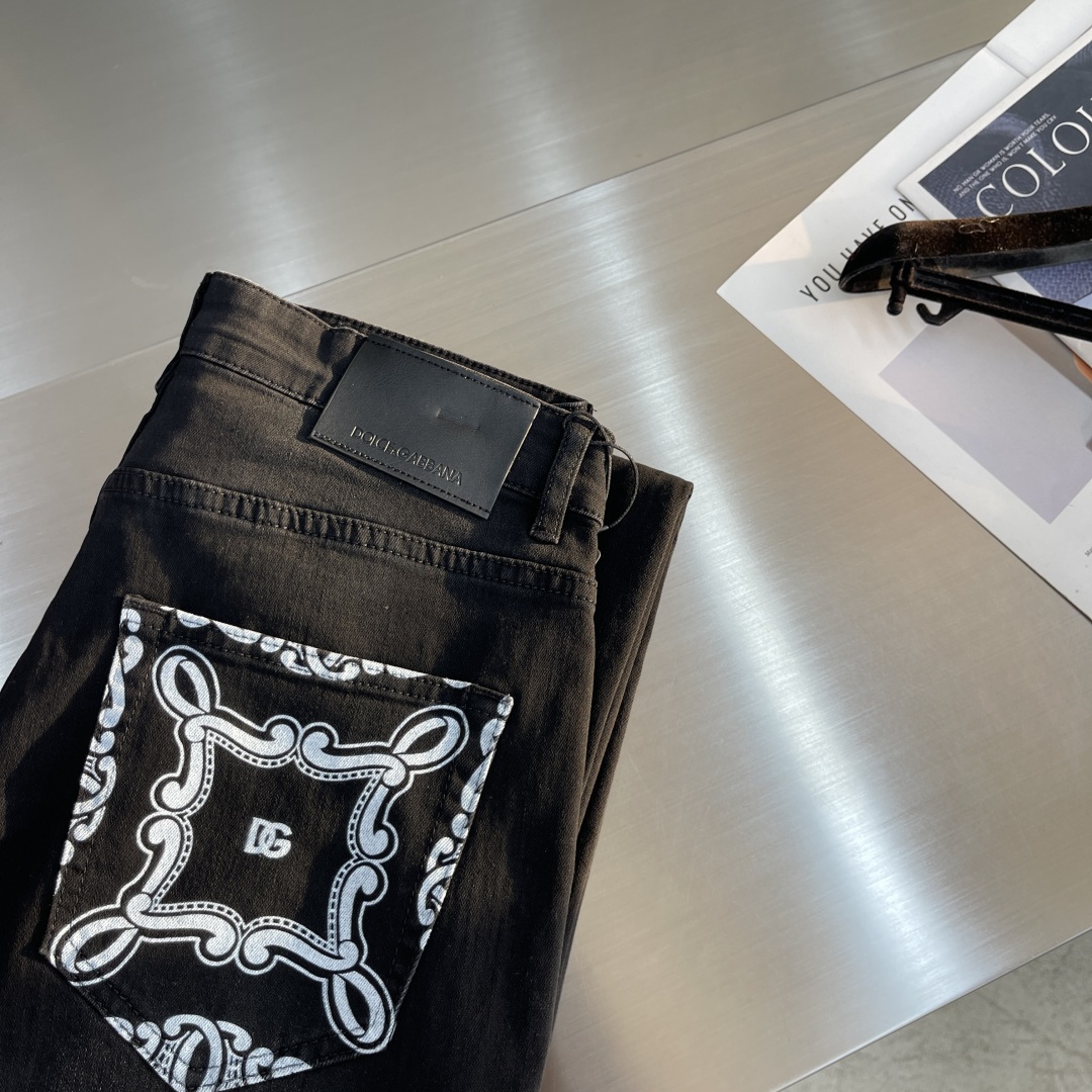 Dolce & Gabbana Black Denim Jeans with DG Print Pocket - Luxury Quality 1 cmp i1736845122446 5808 0 0