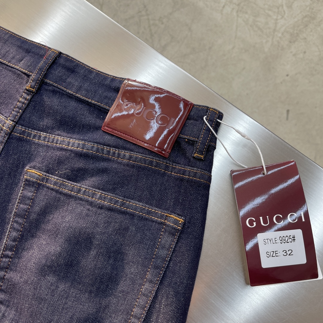 Gucci Men's 2025 Spring/Summer Dark Blue Denim Jeans with GG Pattern 8 cmp i1736845144858 666 0 5