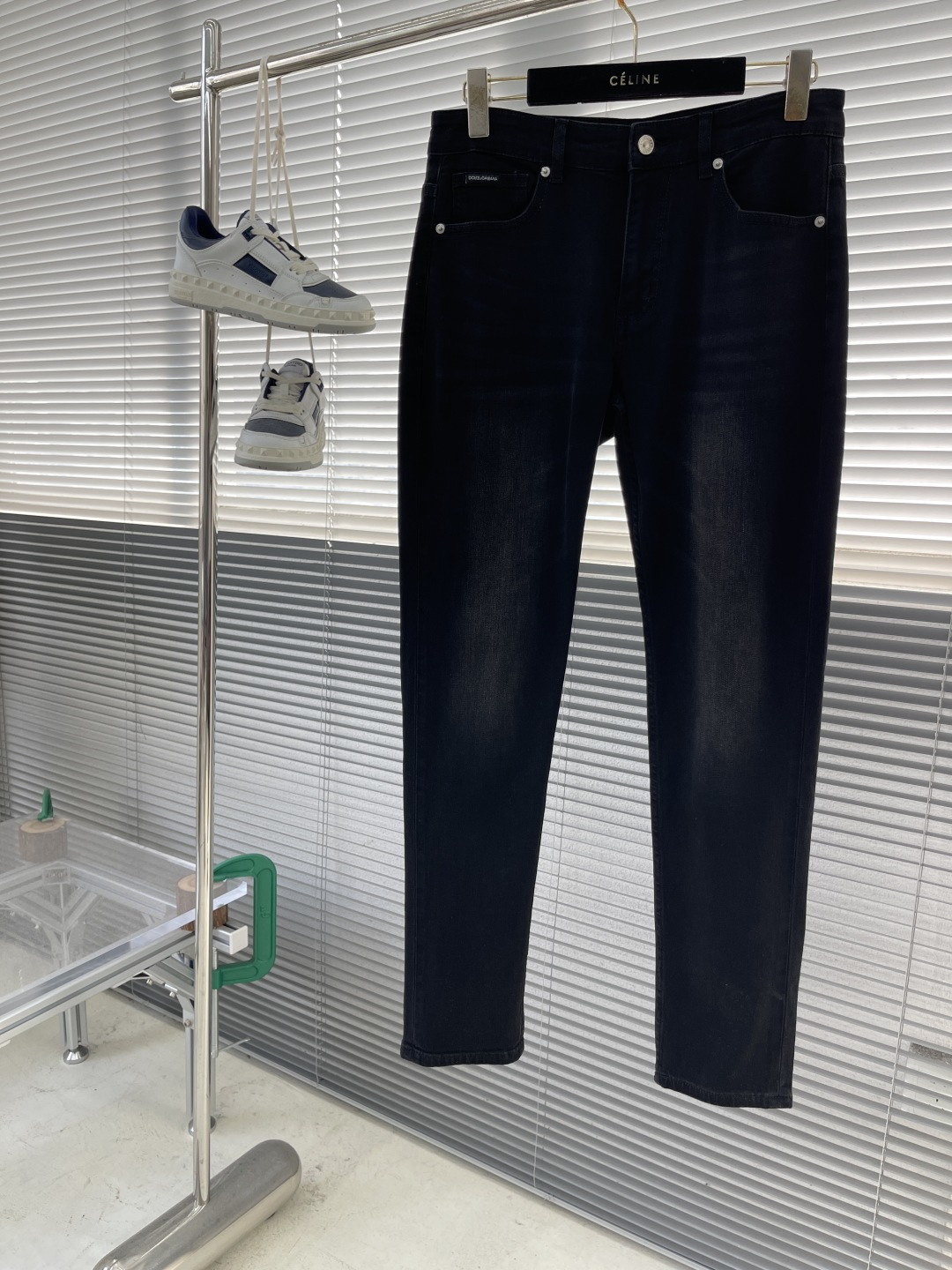 Dolce & Gabbana Men's Slim-Fit Black Wash Jeans, Comfortable Stretch Denim