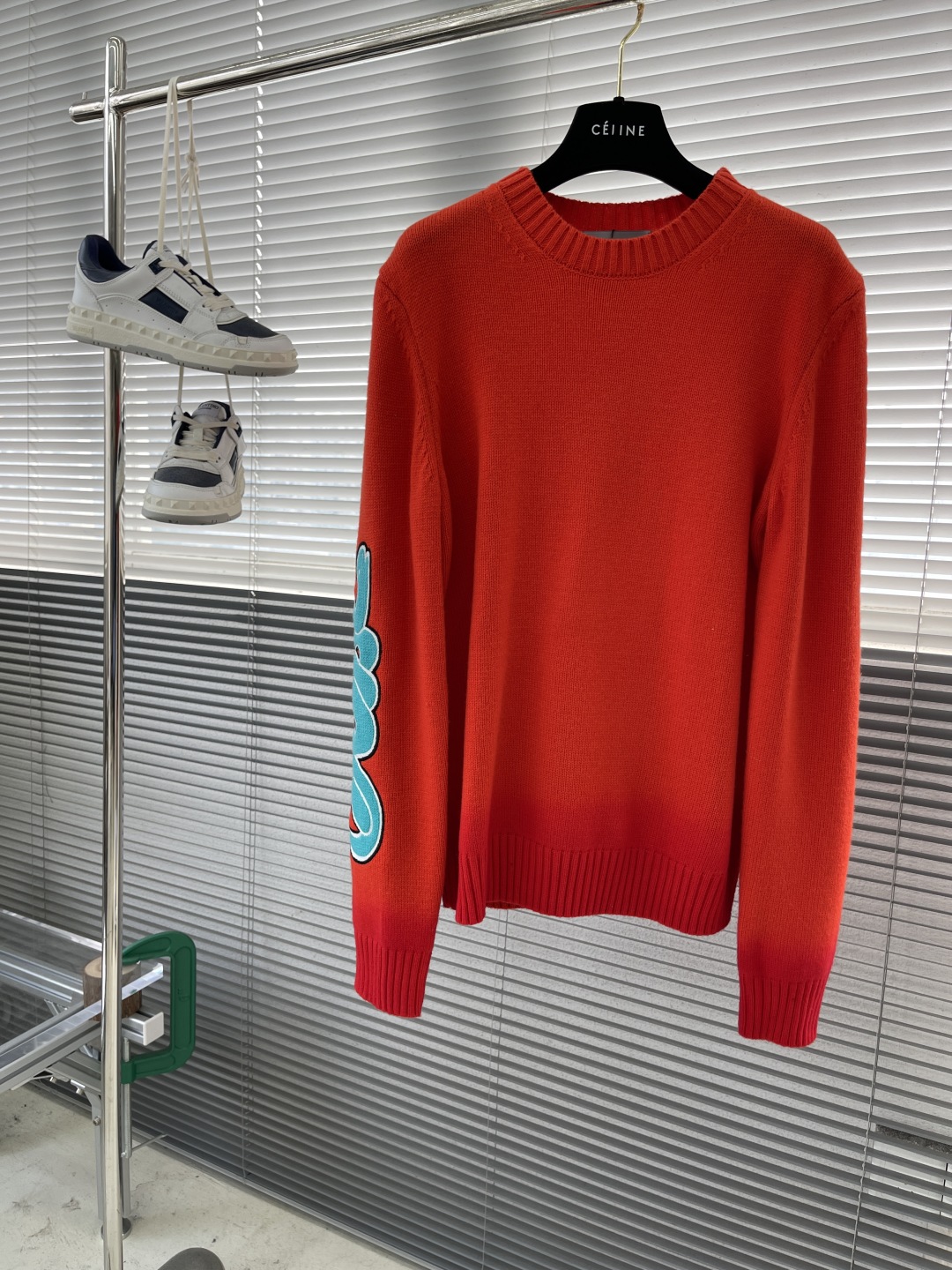 Dior x Kaws Limited Edition Red Wool Knit Sweater with Logo Embroidery 1 cmp i1739530397266 4824 0 5