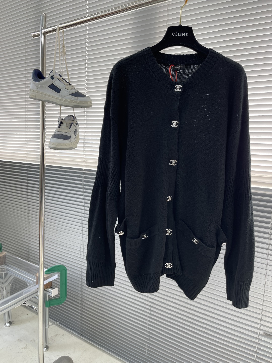 Chanel Knit Cardigan with CC Button, Cashmere Blend, Classic Fit