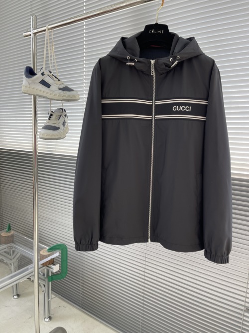 Gucci 2025 Spring/Summer Black Jacket with Logo, Sizes M-3XL 1 Gucci 2025 Spring/Summer Black Jacket with Logo, Sizes M-3XL