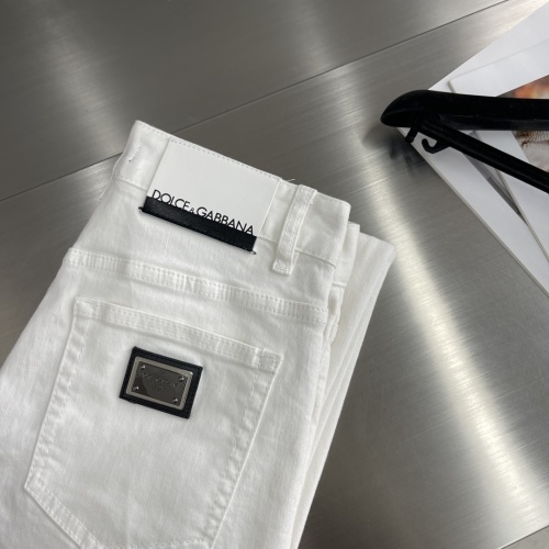 Dolce & Gabbana Men's White Stretch Denim Jeans - Comfortable and Stylish 1 Dolce & Gabbana Men's White Stretch Denim Jeans - Comfortable and Stylish