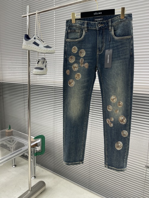 Dolce & Gabbana Printed Denim Jeans Slim Fit Comfort Casual Style 1 Dolce & Gabbana Printed Denim Jeans Slim Fit Comfort Casual Style