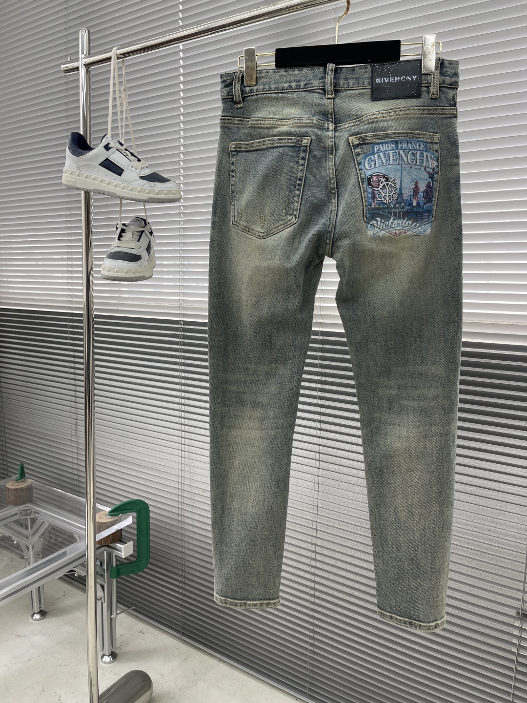 Givenchy Men's Slim-Fit Stretch Denim Jeans with Logo Print - Vintage Wash 3 cmp i1740653364348 2119 0 7