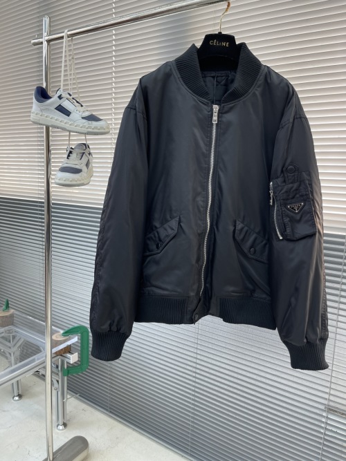 Prada Re-Nylon Bomber Jacket - Functional, Durable, and Eco-Friendly Outerwear 1 Prada Re-Nylon Bomber Jacket - Functional, Durable, and Eco-Friendly Outerwear