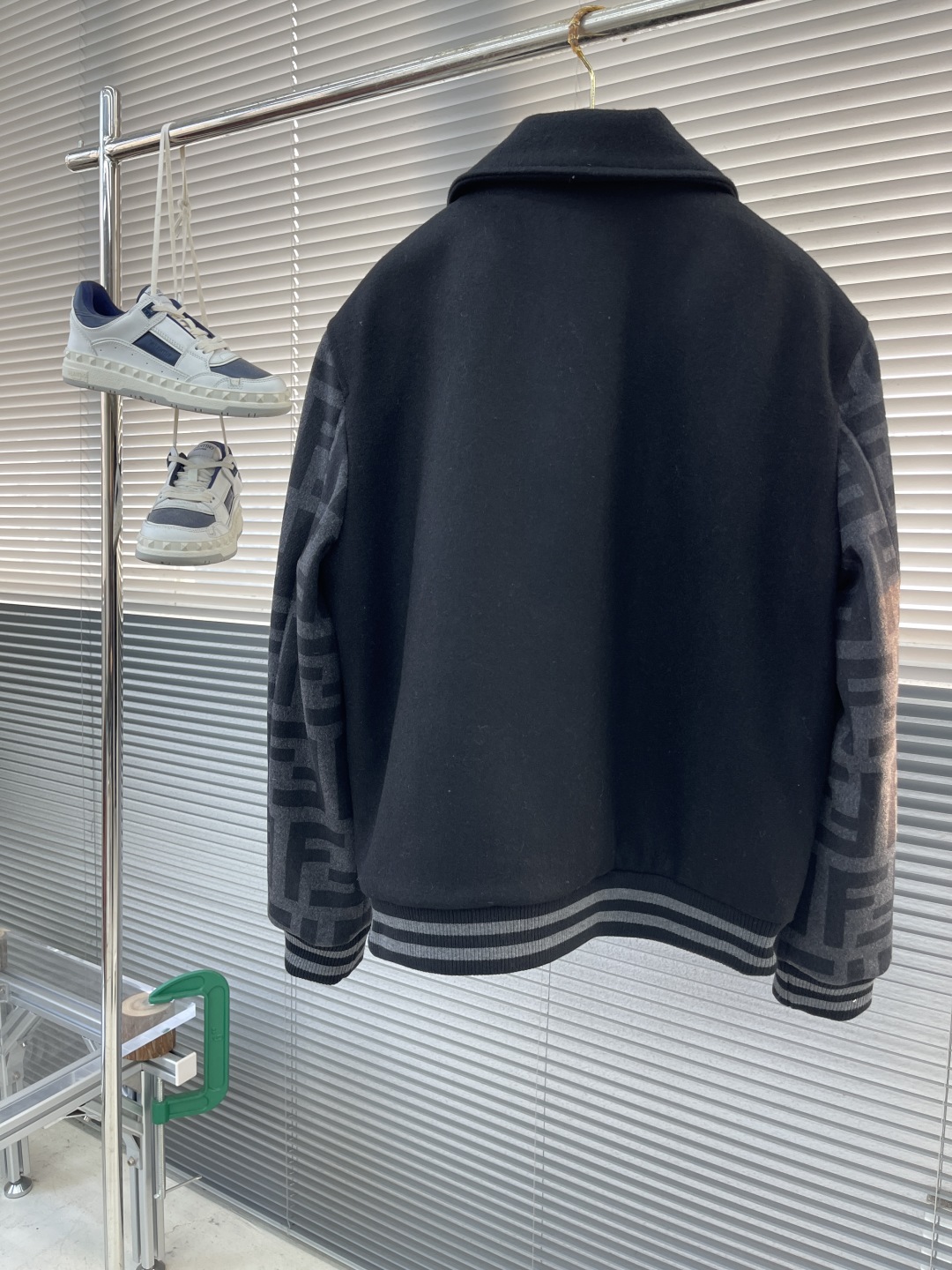 Fendi Black Wool-Blend Varsity Jacket with Signature FF Logo Sleeves 8 cmp i1740733967361 6842 0 7