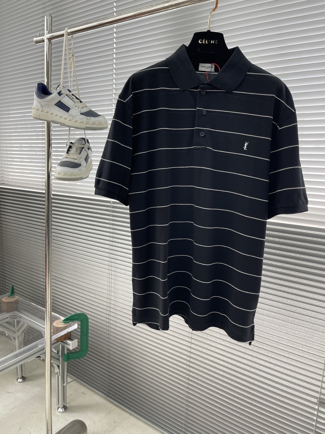 Yves Saint Laurent Striped Polo Shirt - Elegant Embroidered Design 1 cmp i1740994009315 5869 0 5