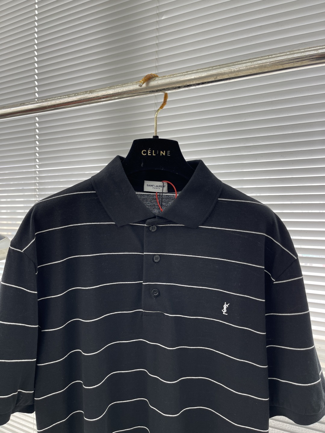 Yves Saint Laurent Striped Polo Shirt - Elegant Embroidered Design 2 cmp i1740994009337 9049 0 6