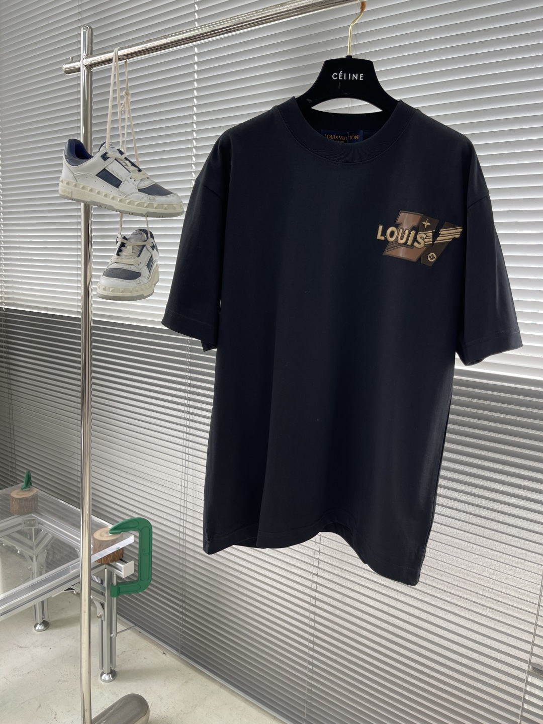 Louis Vuitton Logo Print Cotton T-Shirt, Unisex, Relaxed Fit, Black