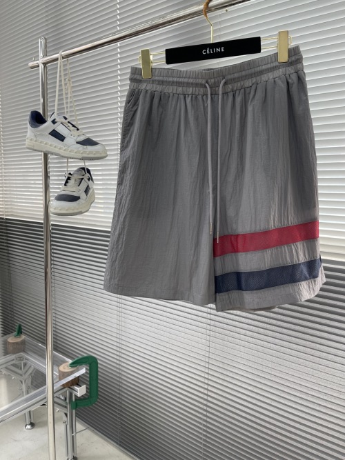 Celine Striped Lightweight Nylon Shorts with Drawstring Waist - Comfortable Fit 1 Celine Striped Lightweight Nylon Shorts with Drawstring Waist - Comfortable Fit