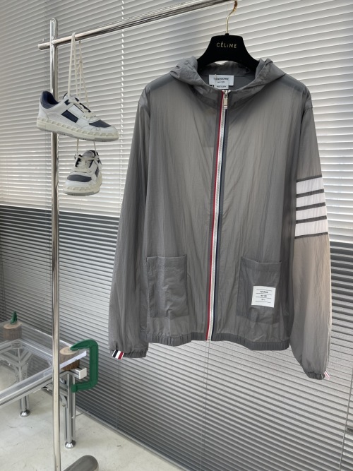Thom Browne Classic Lightweight Nylon Hooded Windbreaker Jacket 1 Thom Browne Classic Lightweight Nylon Hooded Windbreaker Jacket