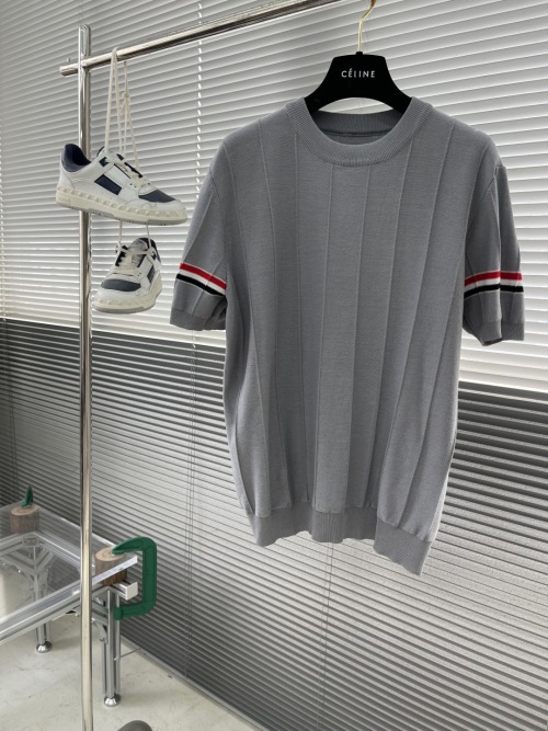 Striped Ribbon-Sleeve Crew Neck Tee - Soft, Textured, and Meticulously Crafted 1 Striped Ribbon-Sleeve Crew Neck Tee - Soft, Textured, and Meticulously Crafted