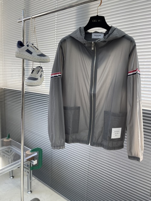 Thom Browne Spring Lightweight Nylon Hooded Jacket | Breathable & Comfortable 1 Thom Browne Spring Lightweight Nylon Hooded Jacket | Breathable & Comfortable