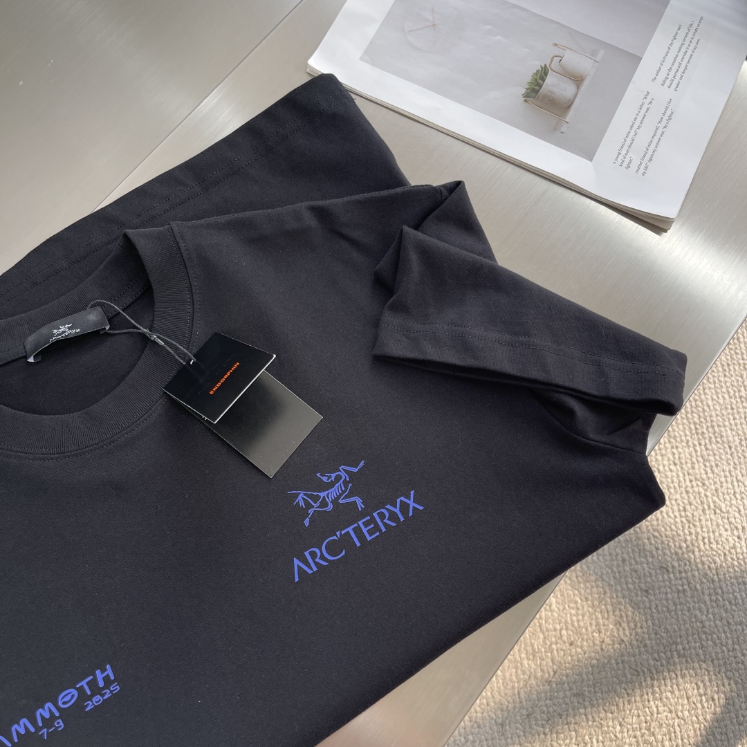 Arc'teryx Men's Black Cotton Short Sleeve T-Shirt With Logo Print 6 cmp i1742120373335 3011 0 4