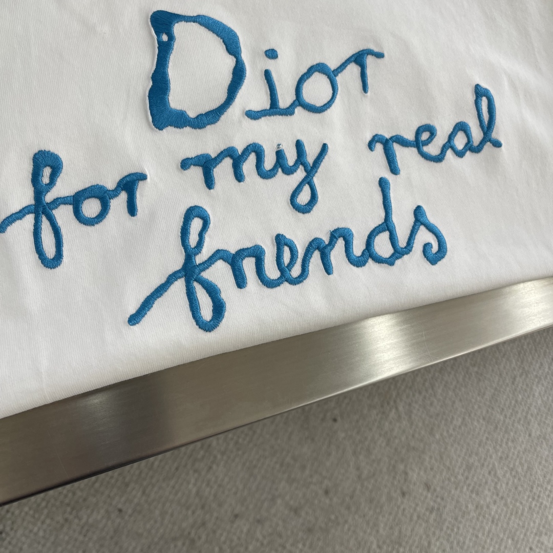 Dior White Cotton T-Shirt with "Dior for my real friends" Embroidery 4 cmp i1742120635264 8450 0 1