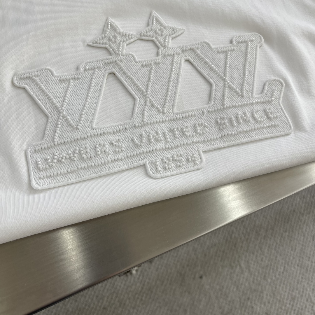 Louis Vuitton Men's White Cotton T-Shirt With Embroidered Logo 5 cmp i1742120694812 5090 0 2
