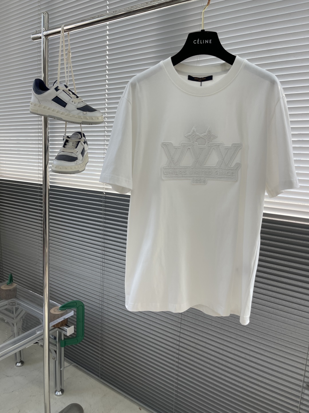 Louis Vuitton Men's White Cotton T-Shirt With Embroidered Logo 1 cmp i1742124225170 8204 0 5