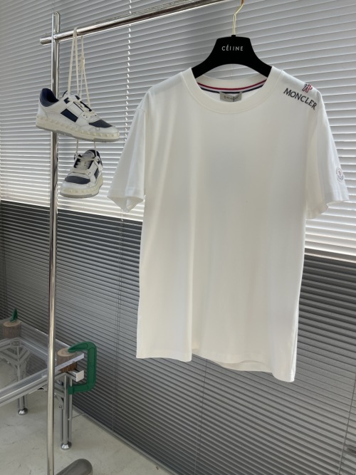 Moncler Men's Classic Logo Embroidered Short Sleeve Cotton T-Shirt 1 Moncler Men's Classic Logo Embroidered Short Sleeve Cotton T-Shirt