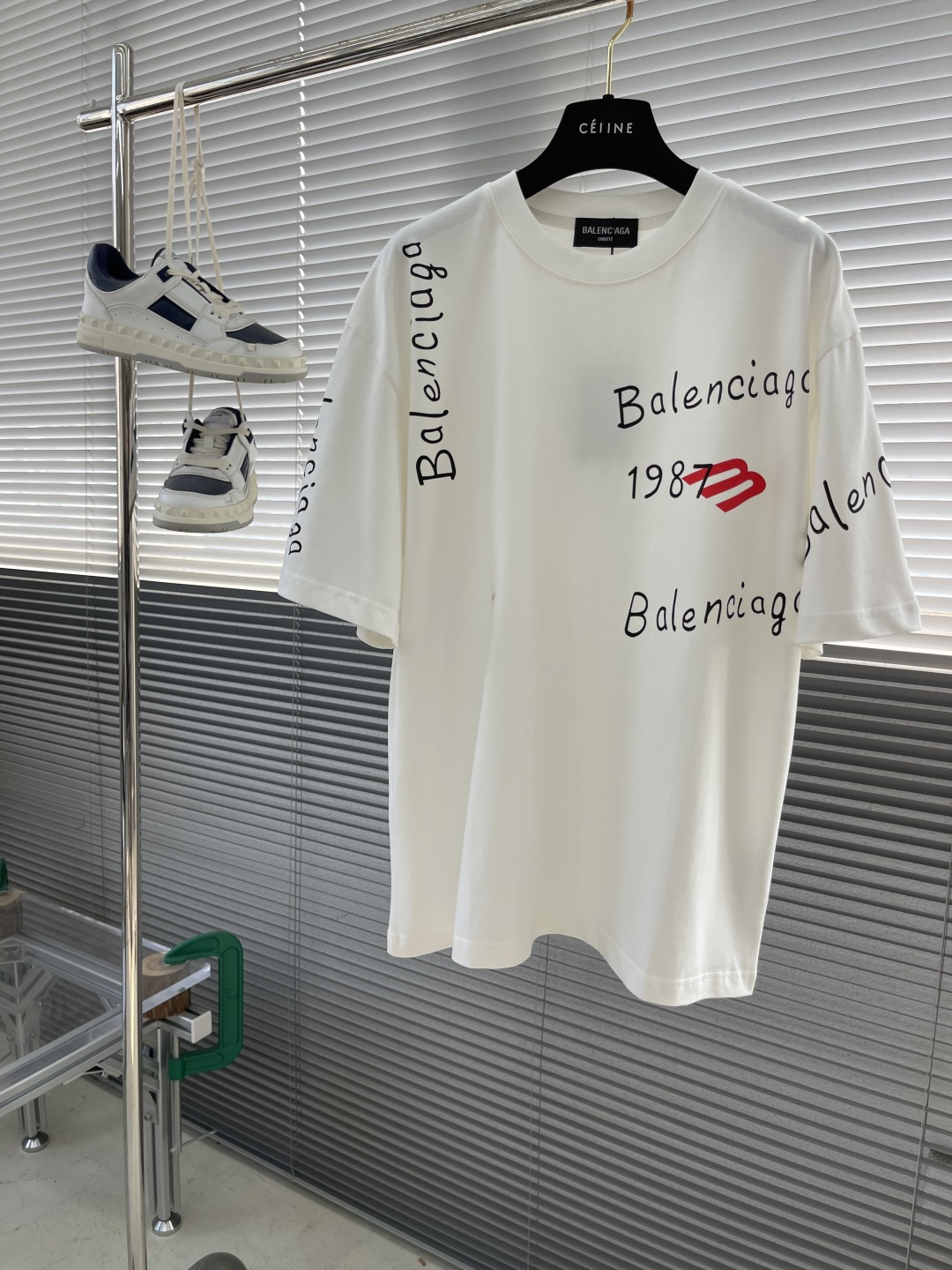 Balenciaga 2025SS Round Neck Short Sleeve T-Shirt - Classic Logo Design