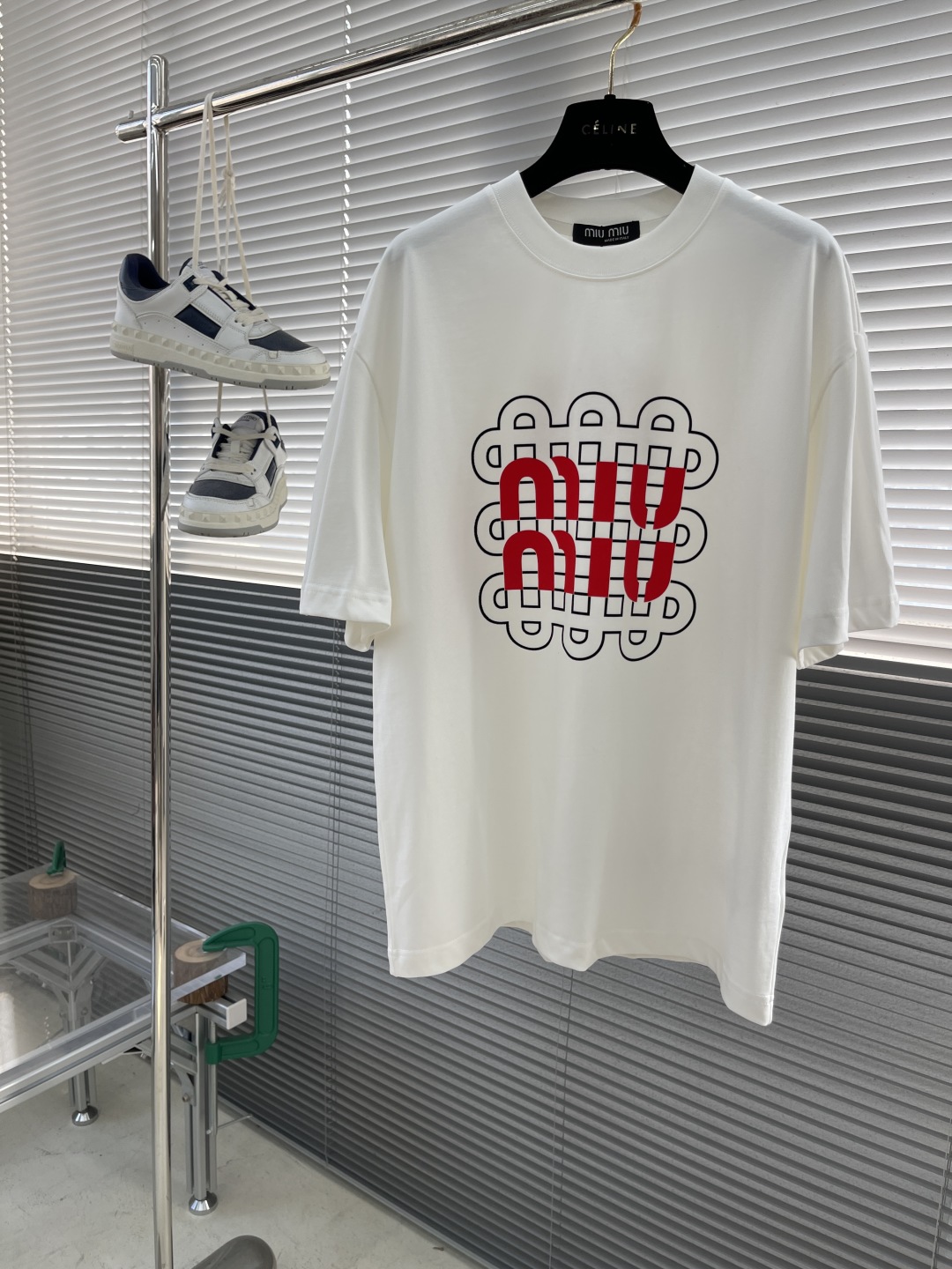 Miu Miu Women's 2025SS Round Neck Short Sleeve T-Shirt with Logo Design 1 cmp i1742204481825 7870 0 5