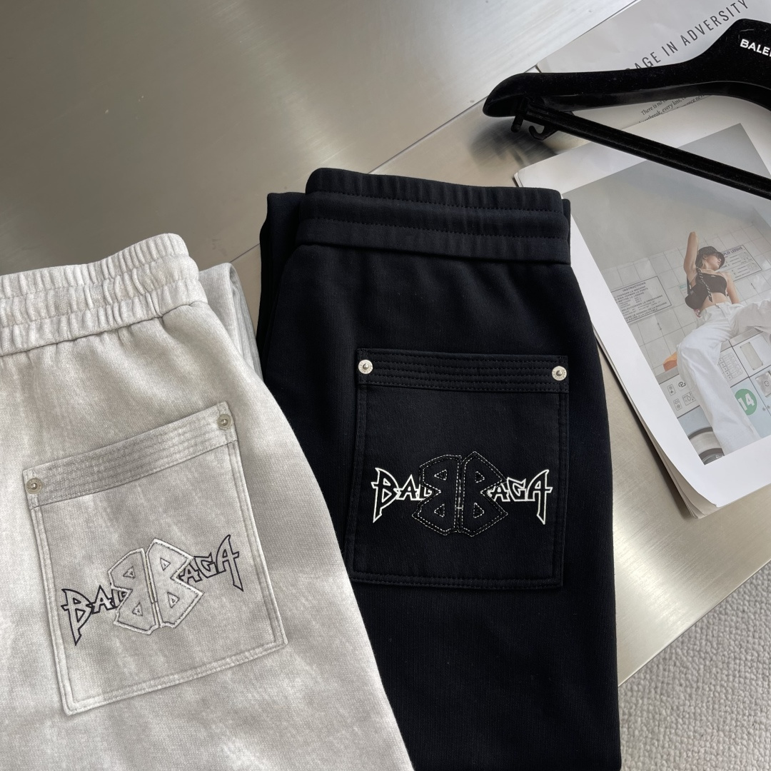 Balenciaga Men's Classic Logo Embroidered Casual Lounge Pants - Comfortable Fit