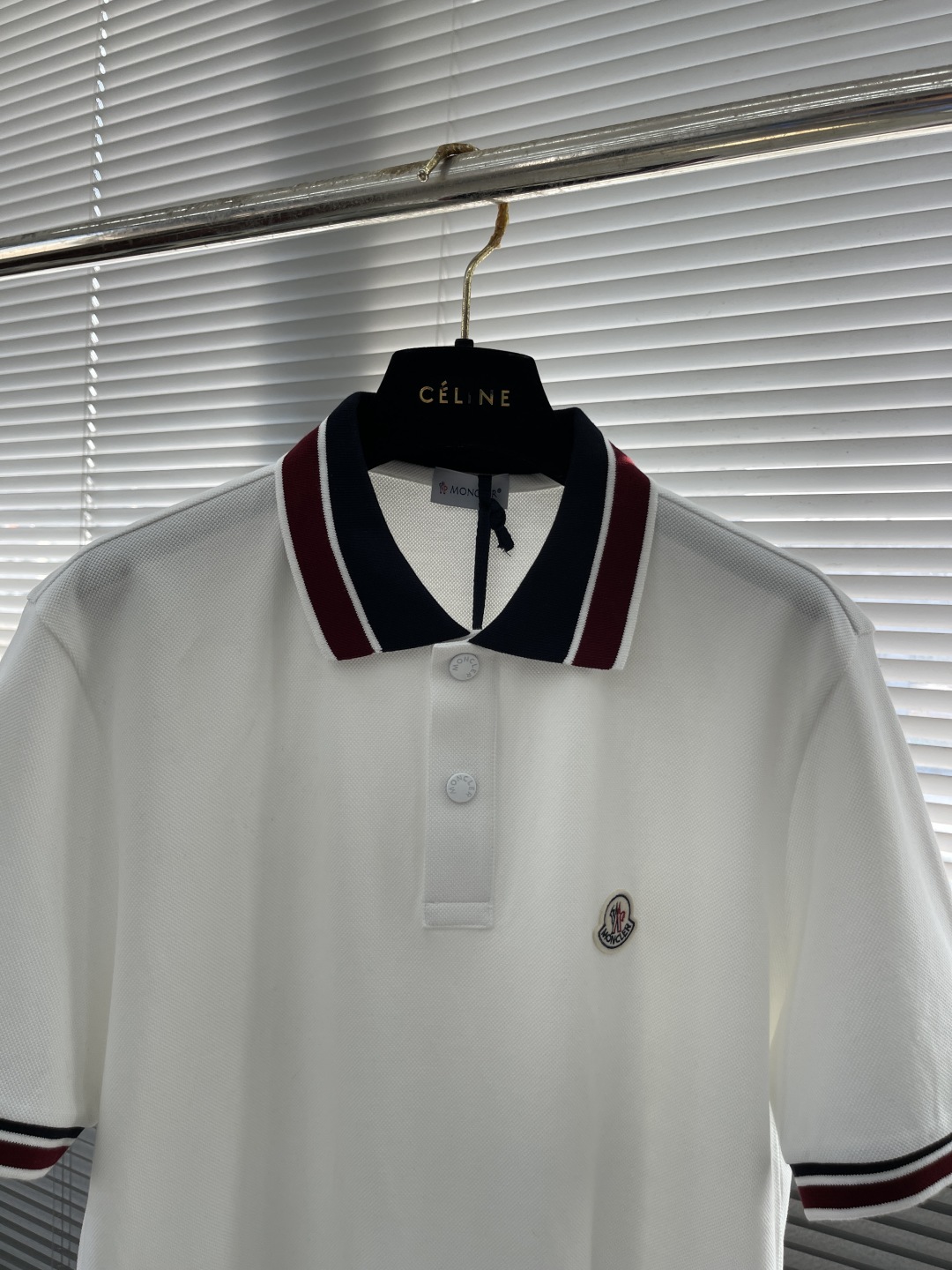 Moncler Men's Polo Shirt - Short Sleeve, Striped Trim, Cotton Piqué 2 cmp i1742381470477 8052 0 6