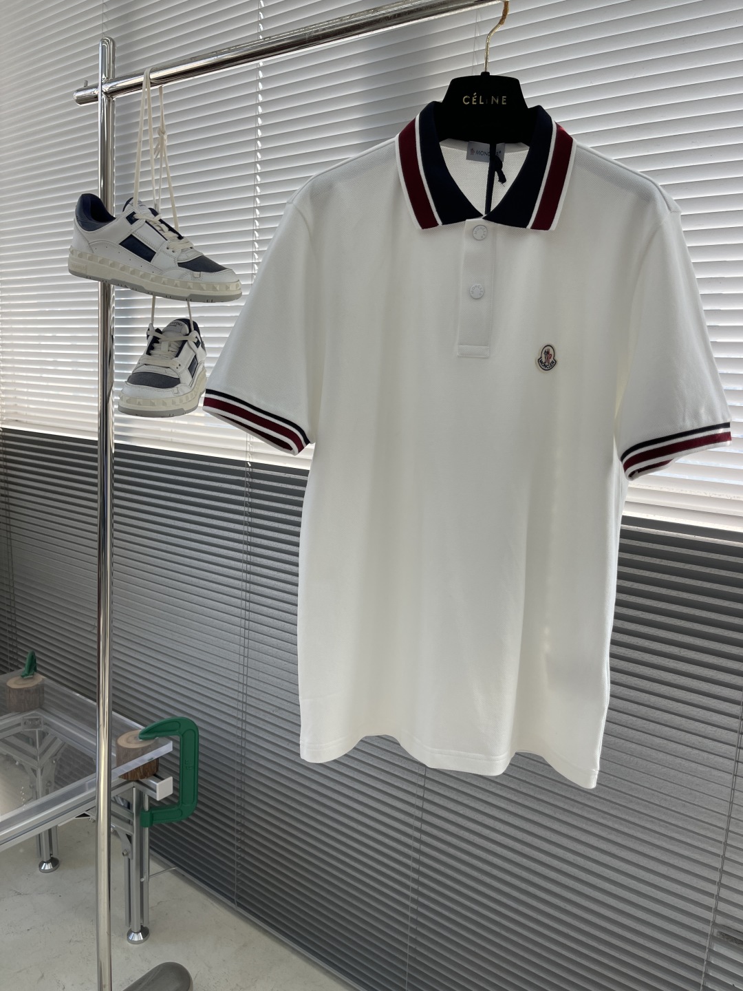 Moncler Men's Polo Shirt - Short Sleeve, Striped Trim, Cotton Piqué 1 cmp i1742381470500 6735 0 5