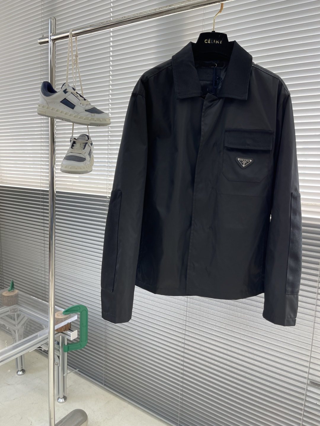 Prada Re-Nylon Shirt Jacket with Denim Details - Stylish Unisex Design