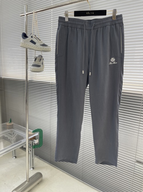 Loro Piana Men's Gray Amalfi Coast Inspired Linen-Tencel Blend Jogger Pants 1 Loro Piana Men's Gray Amalfi Coast Inspired Linen-Tencel Blend Jogger Pants