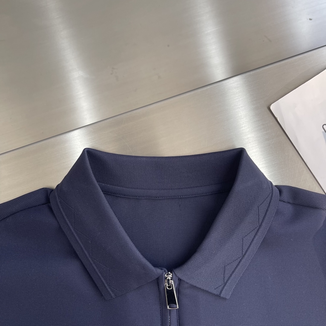 CÉLINE Men's Navy Blue Polo Shirt - Short Sleeve, Embroidered Logo Detail 3 cmp i1742465473770 1943 0 1