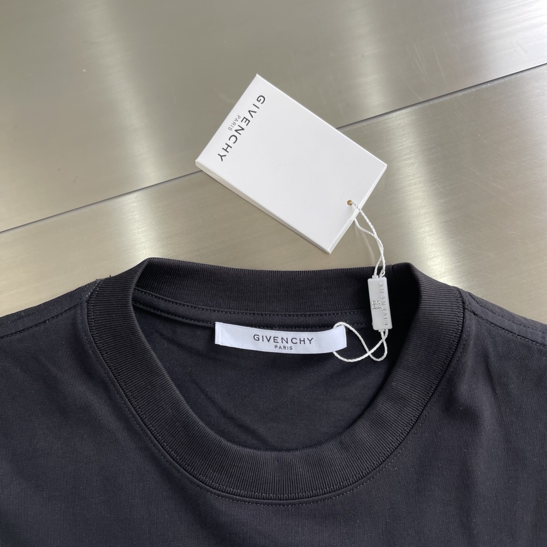 Givenchy Men's Black T-Shirt with Blue Graphic Print - Summer Collection 4 cmp i1742553948919 3078 0 1