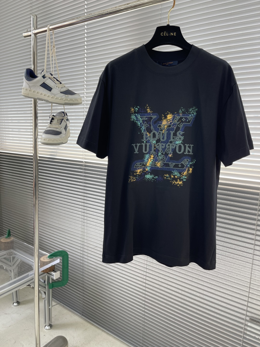 Louis Vuitton 2025 Summer Men's T-Shirt with Embroidered and Painted Design