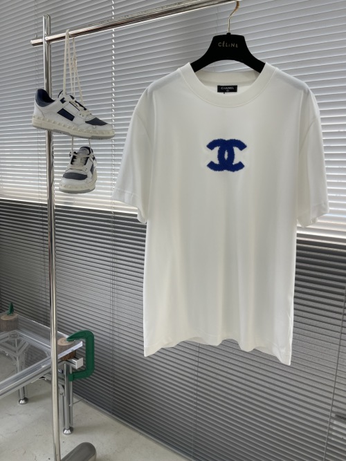 Chanel 2025 Summer New Short Sleeve T-Shirt with Unique Embroidery 1 Chanel 2025 Summer New Short Sleeve T-Shirt with Unique Embroidery