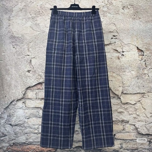 Balenciaga 25SS Plaid Embroidered Long Pants - Stylish and Comfortable 1 Balenciaga 25SS Plaid Embroidered Long Pants - Stylish and Comfortable