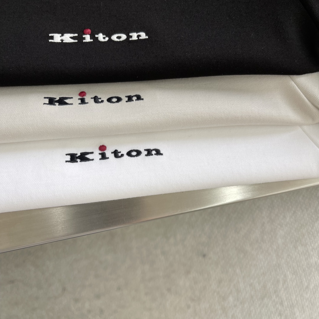 Kiton Men's Embroidered Crew Neck Short Sleeve T-Shirt - Clean Fit 3 cmp i1742813452513 8402 0 1