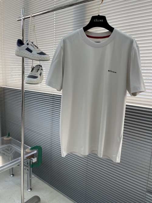 Kiton Men's Embroidered Crew Neck Short Sleeve T-Shirt - Clean Fit Comfort 1 Kiton Men's Embroidered Crew Neck Short Sleeve T-Shirt - Clean Fit Comfort