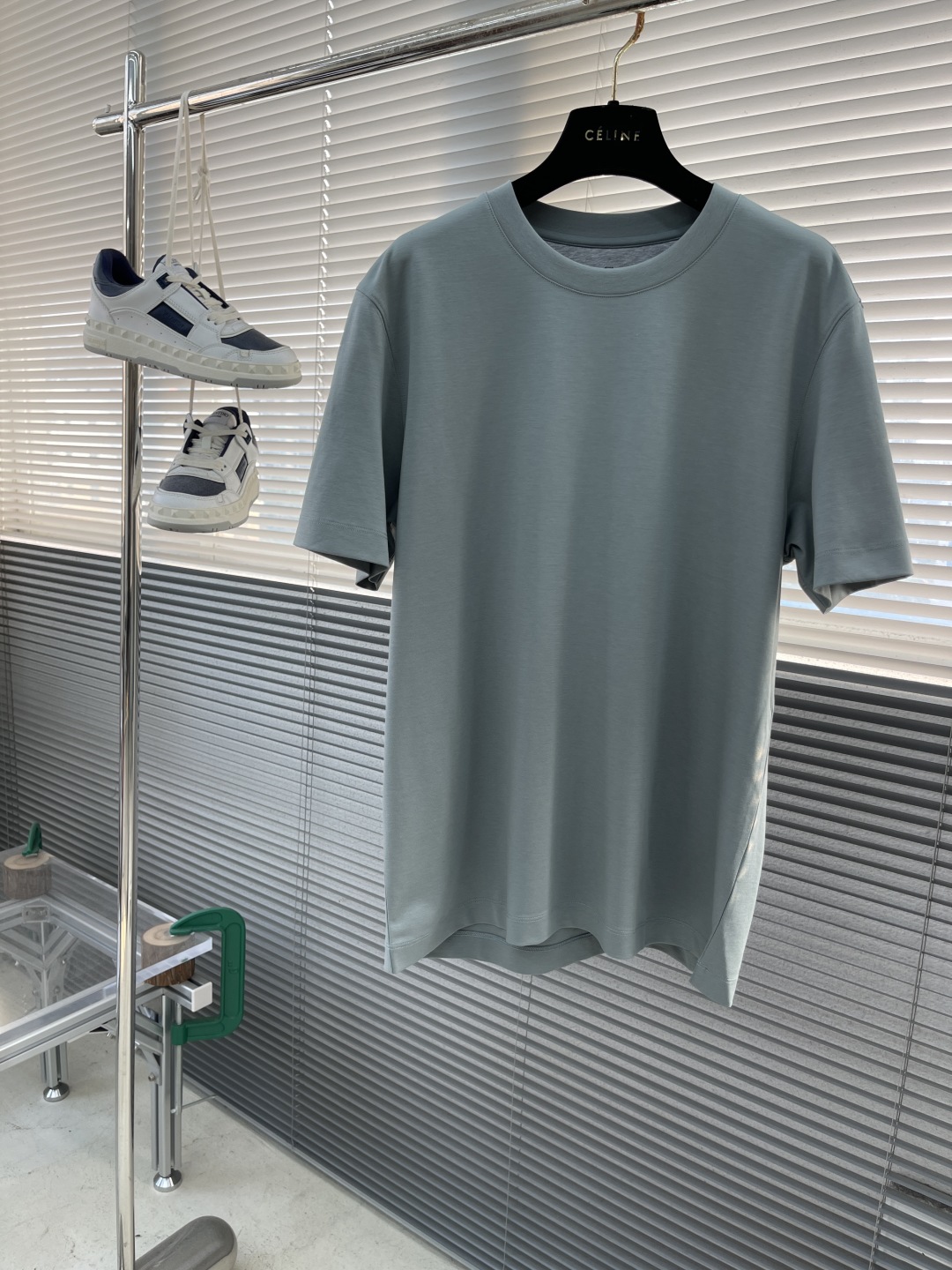 Men's Light Blue Crew Neck Short Sleeve T-Shirt - Silk Cotton Fabric 1 cmp i1742816569976 5916 0 5