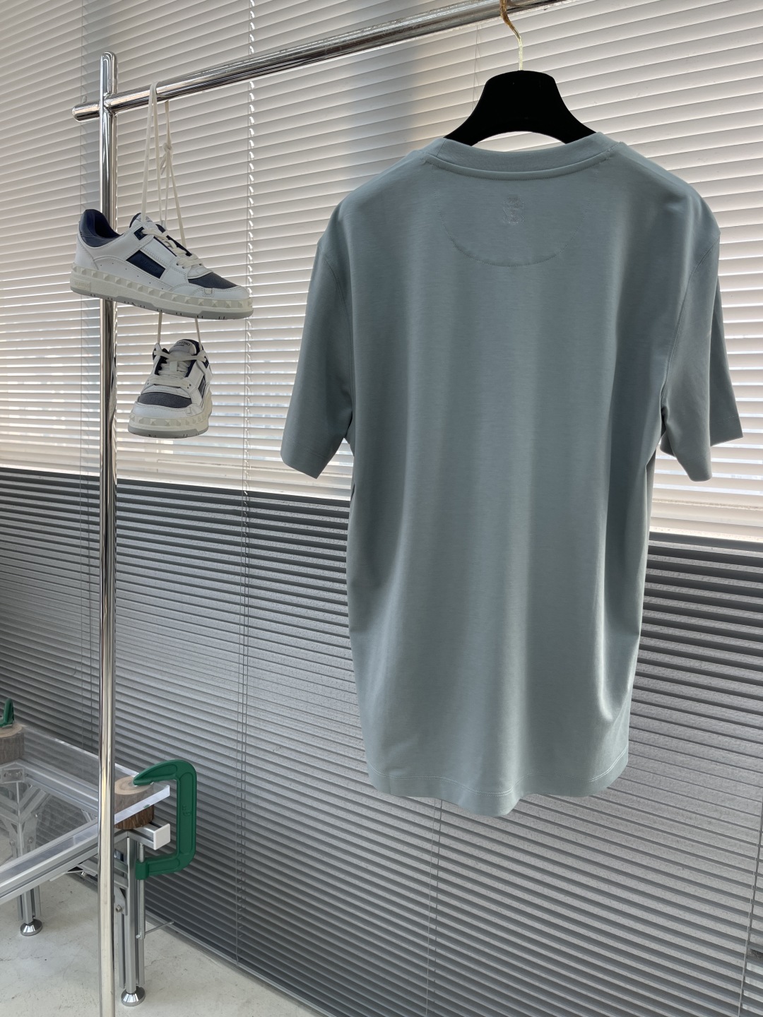 Men's Light Blue Crew Neck Short Sleeve T-Shirt - Silk Cotton Fabric 8 cmp i1742816570011 6449 0 7