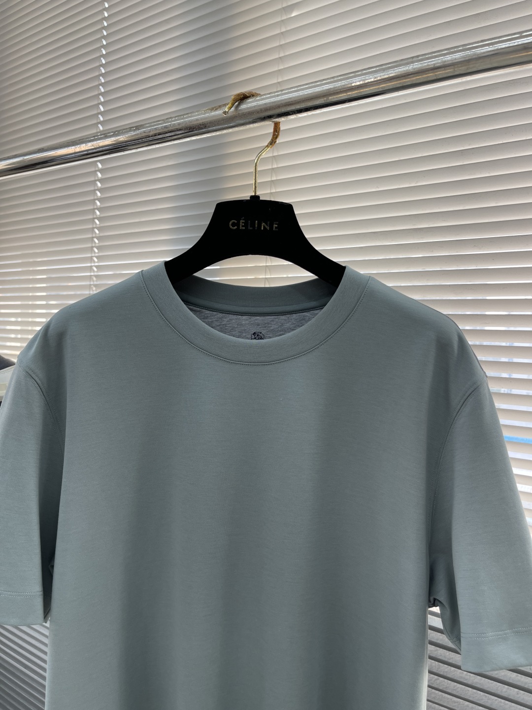 Men's Light Blue Crew Neck Short Sleeve T-Shirt - Silk Cotton Fabric 2 cmp i1742816570021 7414 0 6