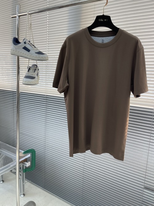 Celine Men's Brown Round Neck Short Sleeve T-Shirt Casual Daily Wear 1 Celine Men's Brown Round Neck Short Sleeve T-Shirt Casual Daily Wear